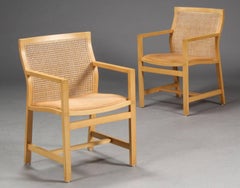 1980s Rud Thygesen and Johnny Sorensen Set of Six King Series Beech Armchairs