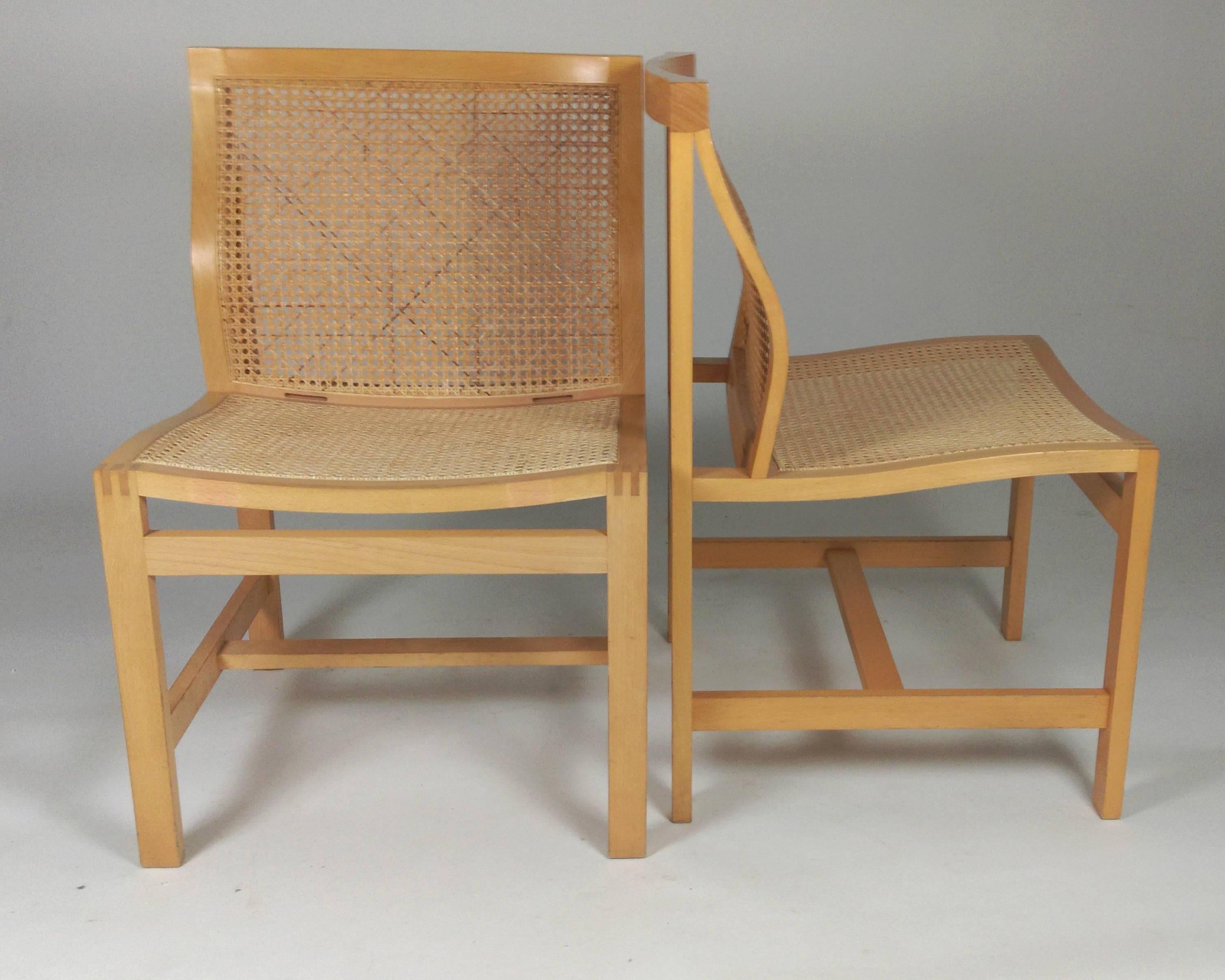 Scandinavian Modern 1980s Rud Thygesen and Johnny Sorensen Set of Two King Series Birch Chairs