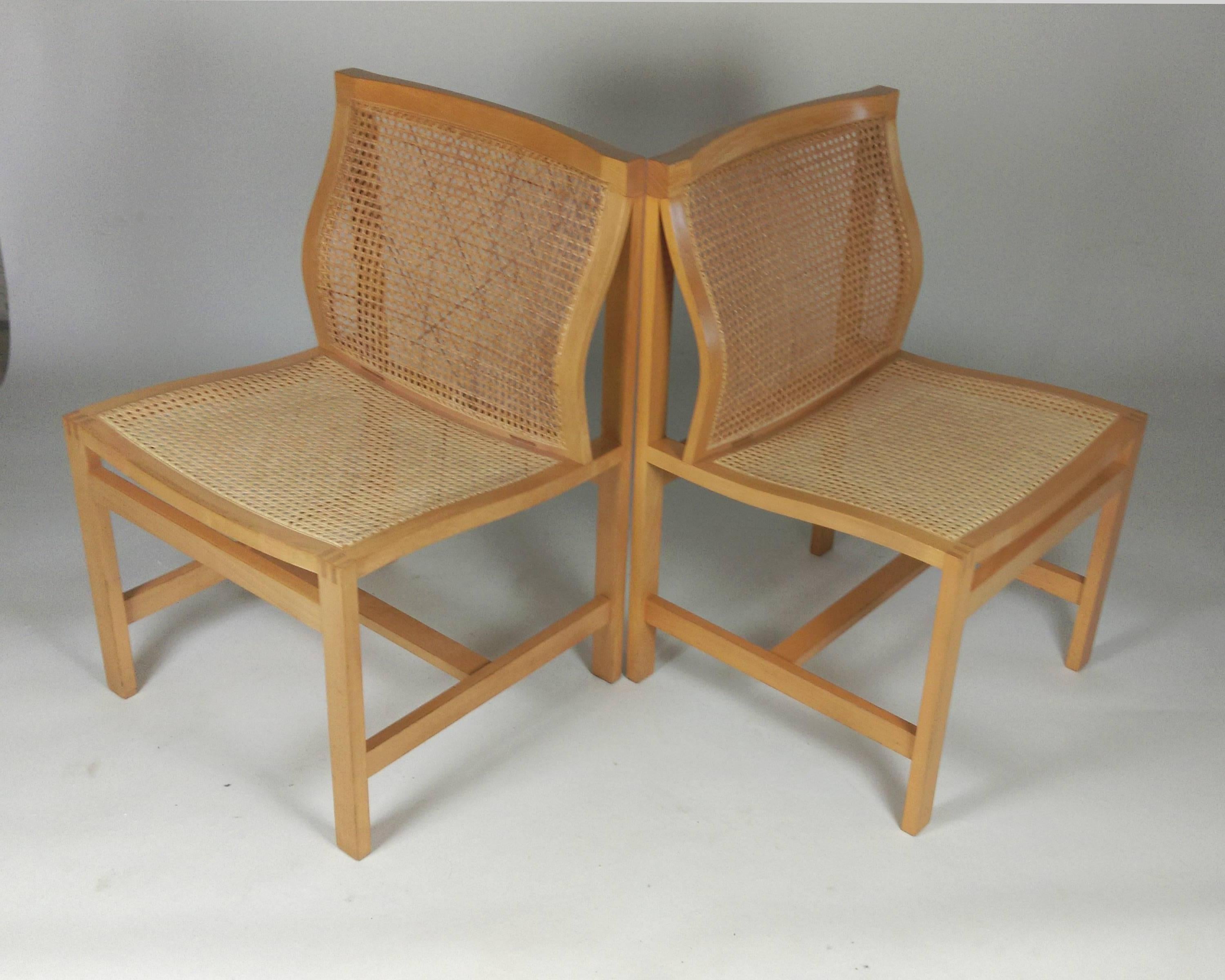 Danish 1980s Rud Thygesen and Johnny Sorensen Set of Two King Series Birch Chairs