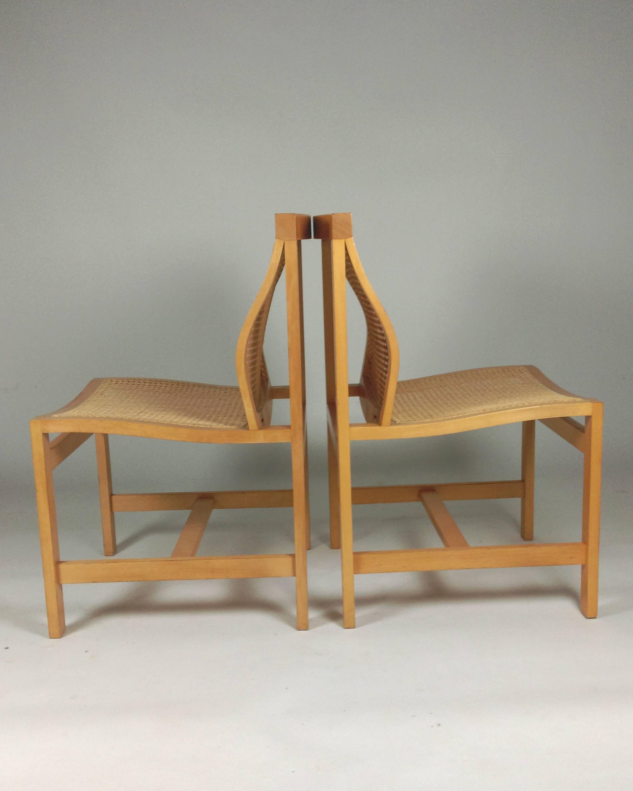 1980s Rud Thygesen and Johnny Sorensen Set of Two King Series Birch Chairs In Good Condition In Knebel, DK