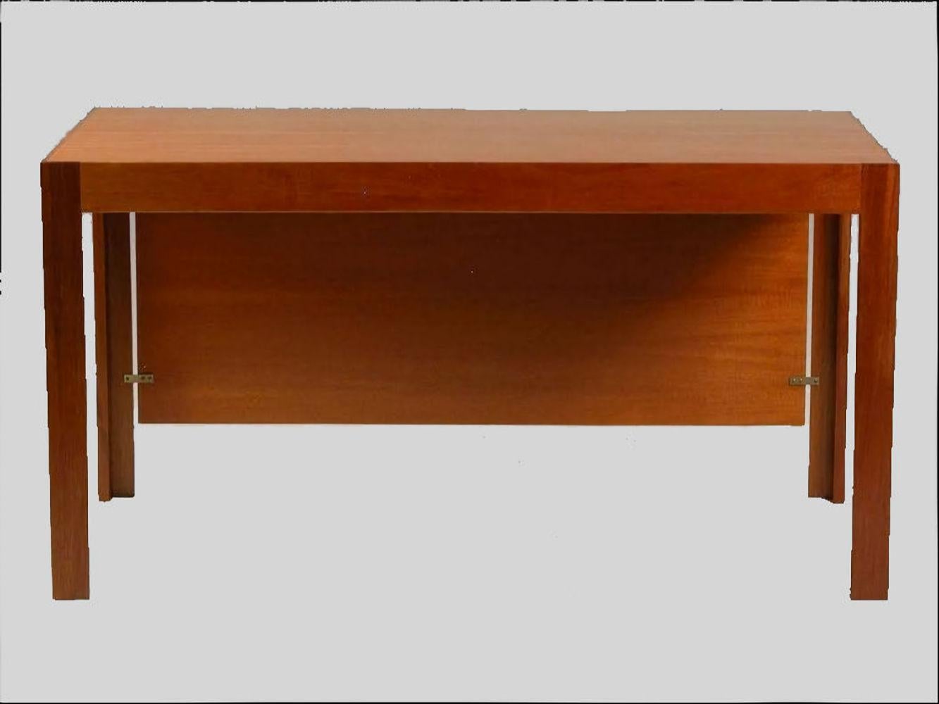 Danish 1980s Rud Thygesen and Johnny Sørensen Desk and Chair, Mahogany and Red Leather