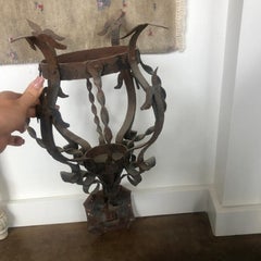 Applique murale en fer forgé des années 1980