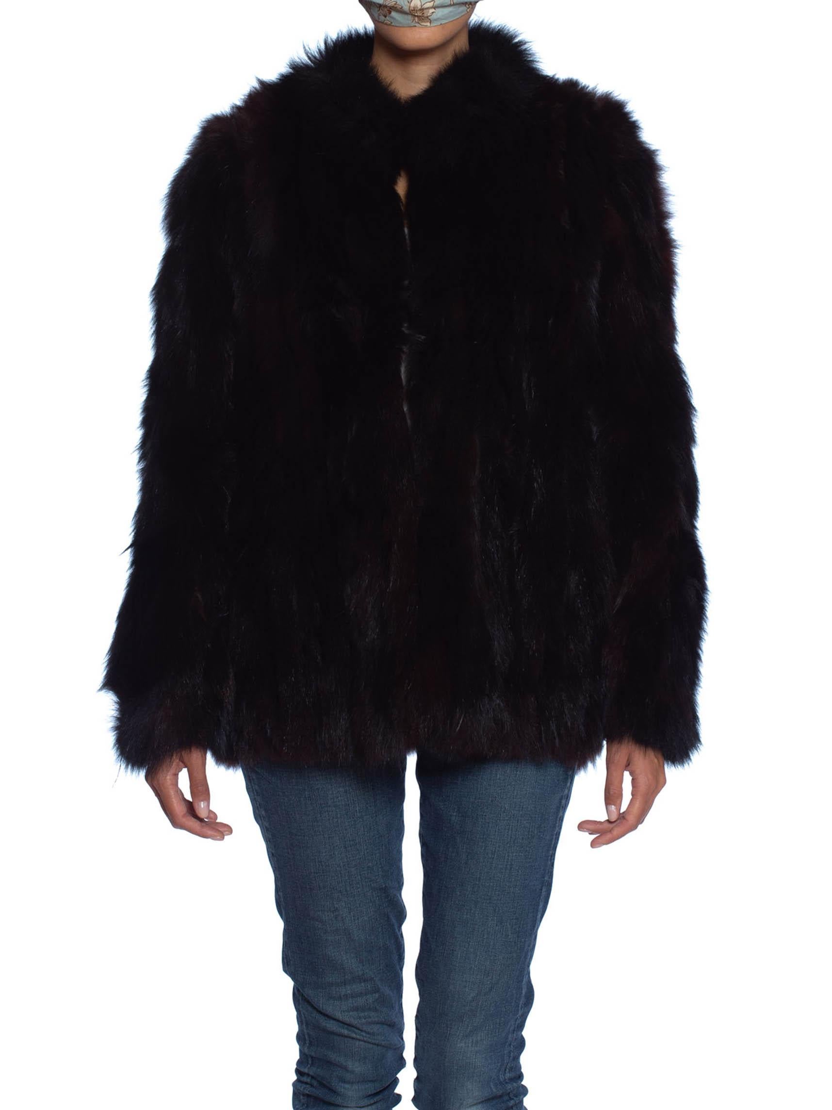 Women's 1980S SAGA FOX Dark Brown Fur Jacket