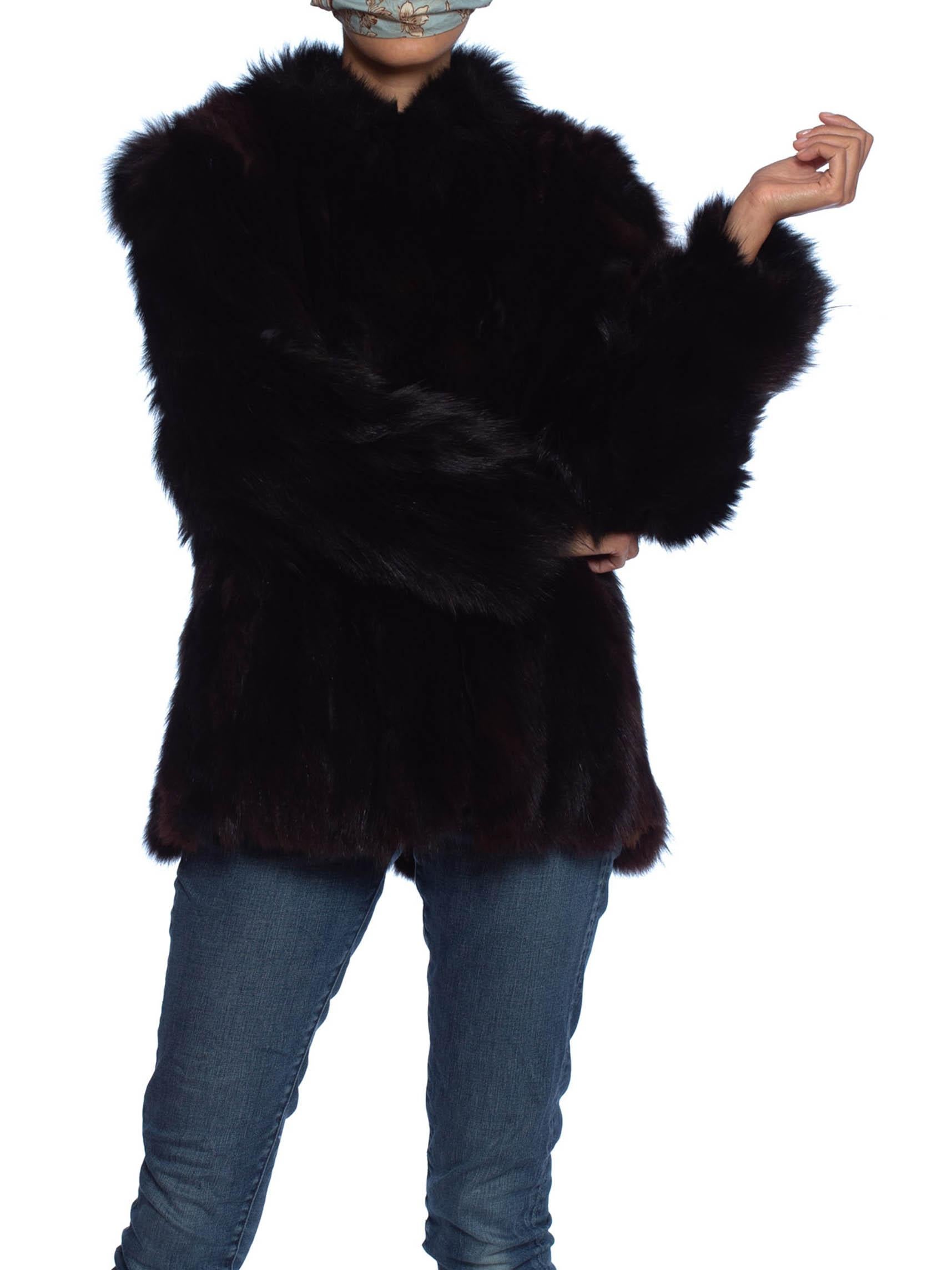 1980S SAGA FOX Dark Brown Fur Jacket 1