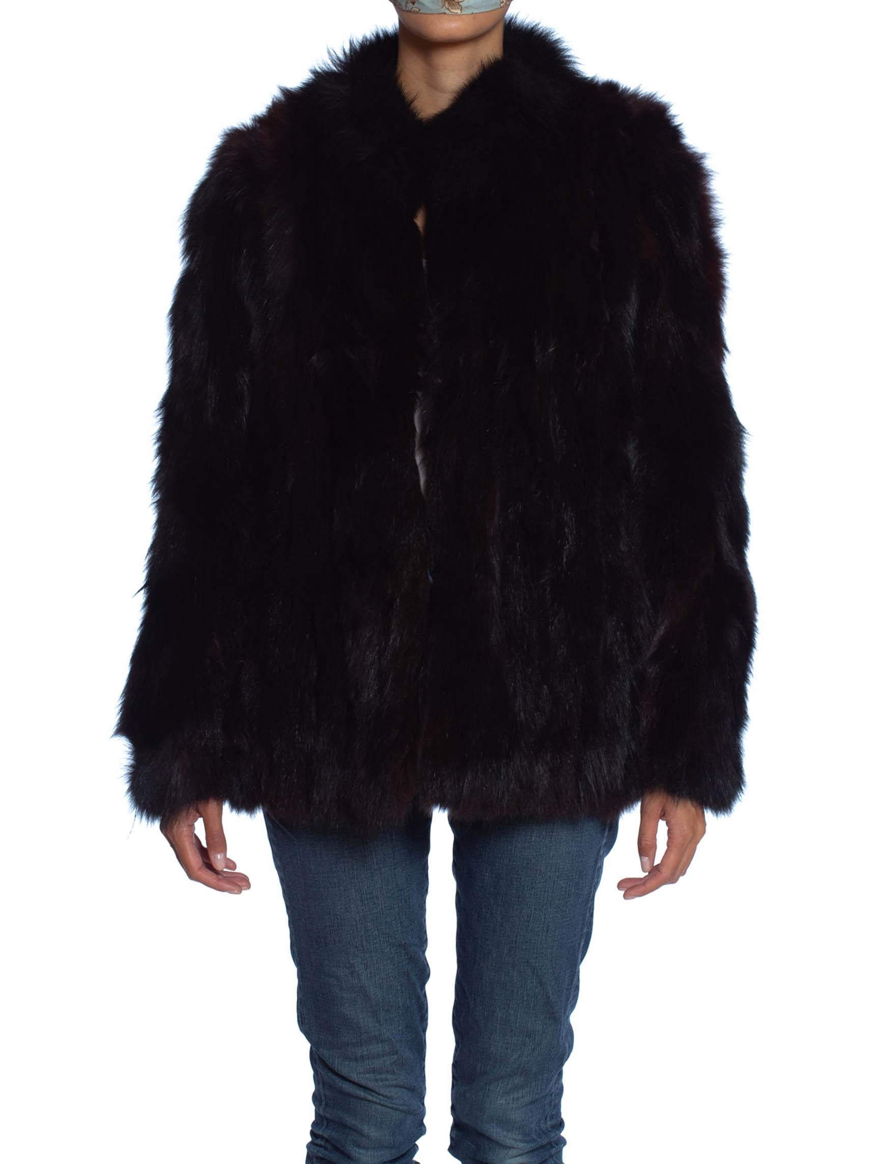 1980S SAGA FOX Dark Brown Fur Jacket 2