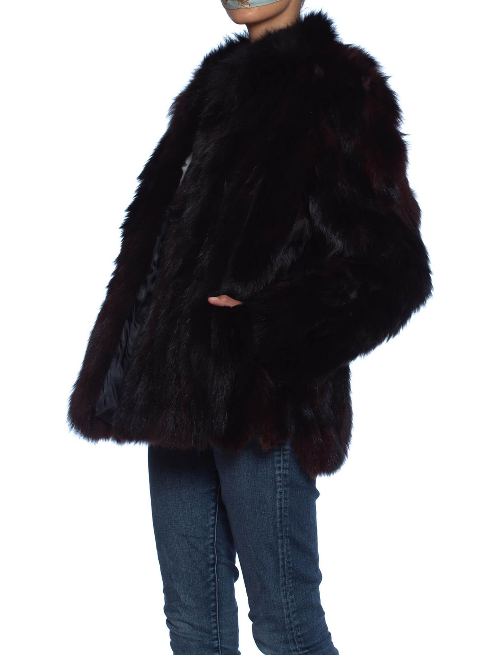 1980S SAGA FOX Dark Brown Fur Jacket 4