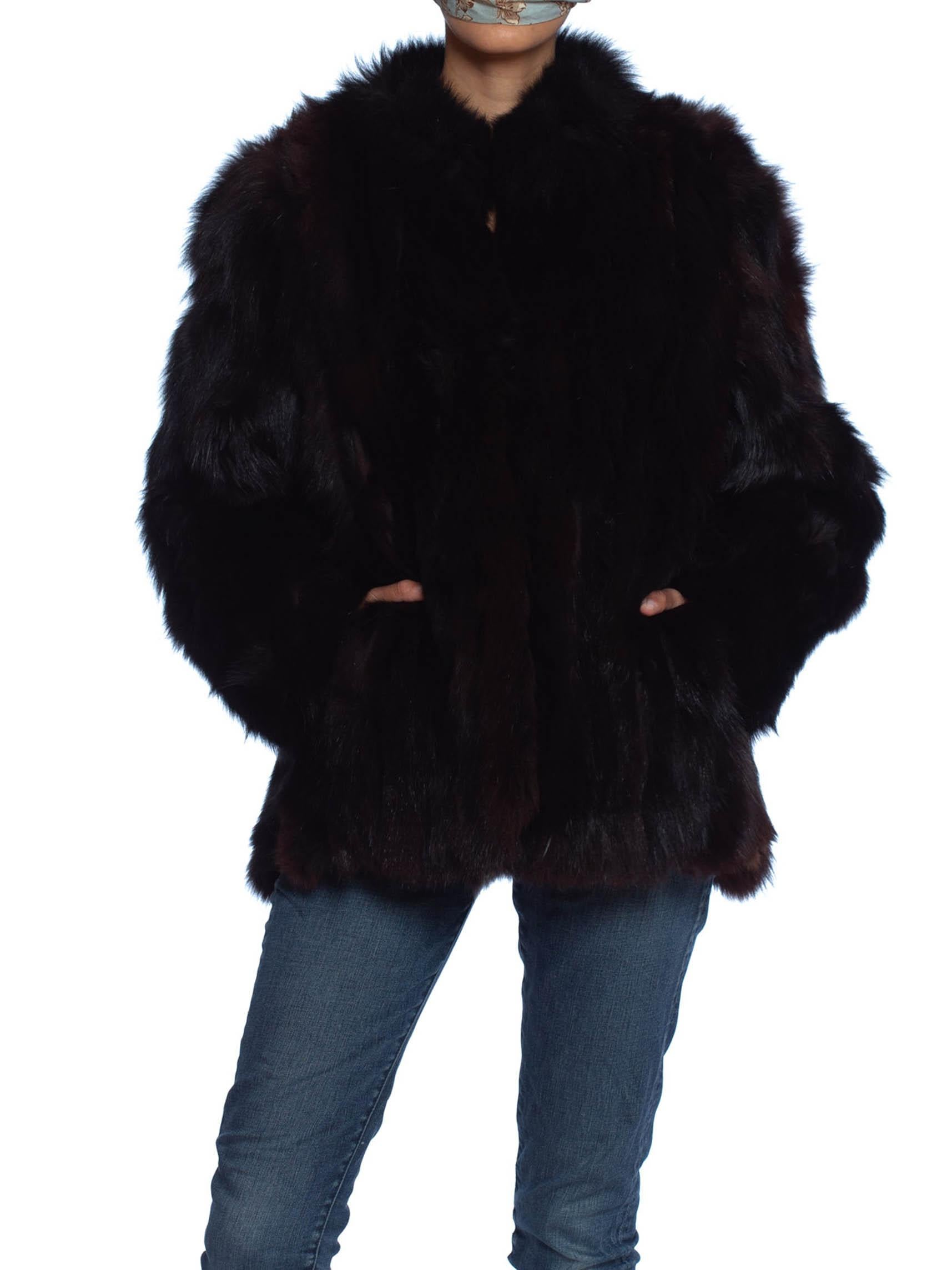1980S SAGA FOX Dark Brown Fur Jacket 5