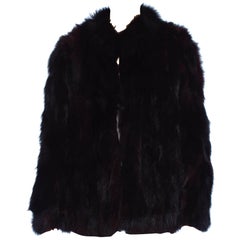 1980S SAGA FOX Dark Brown Fur Jacket