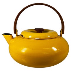 1980s Sam Lebowitz Yellow Enamel Tea Kettle Copco Japan