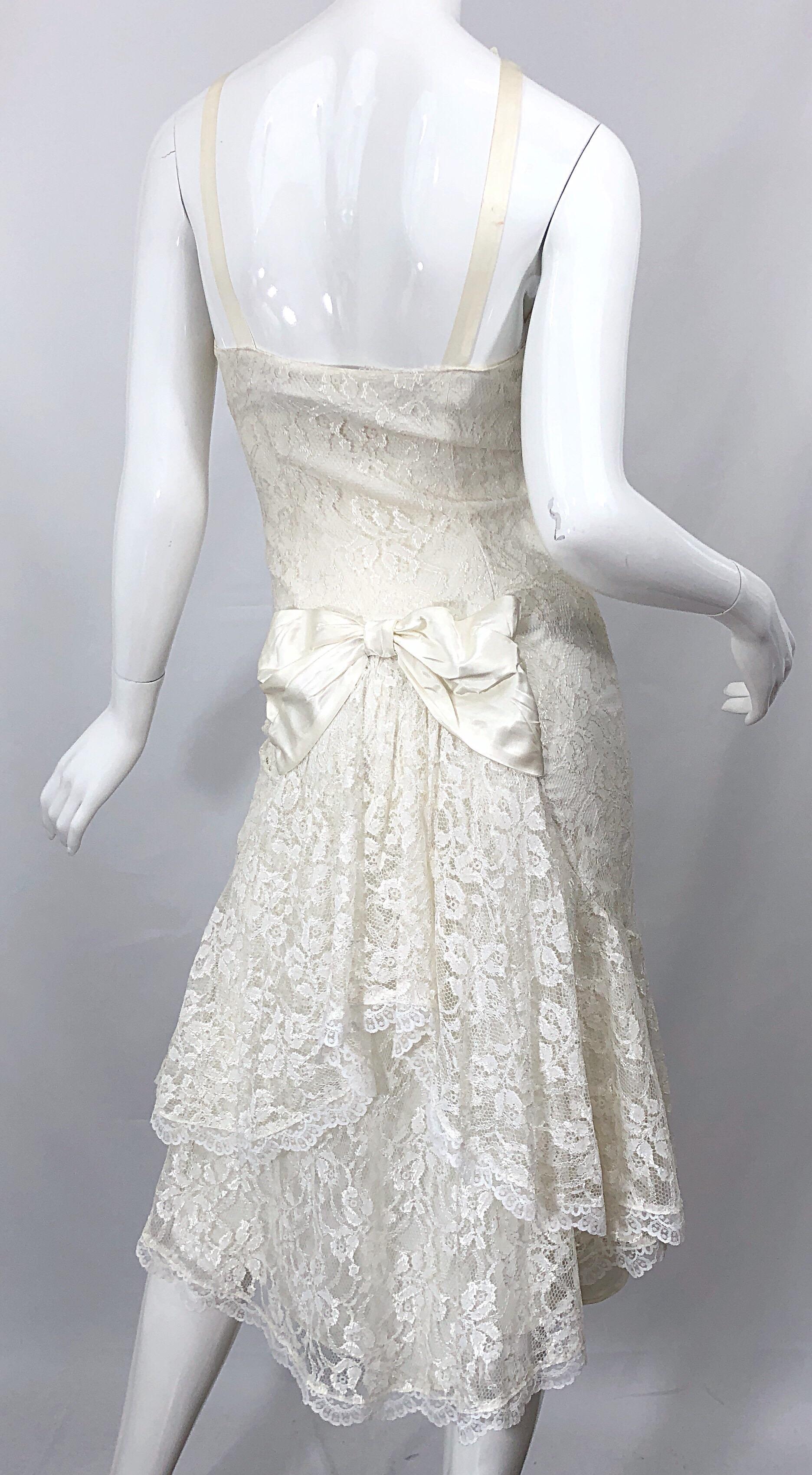 80s white dress