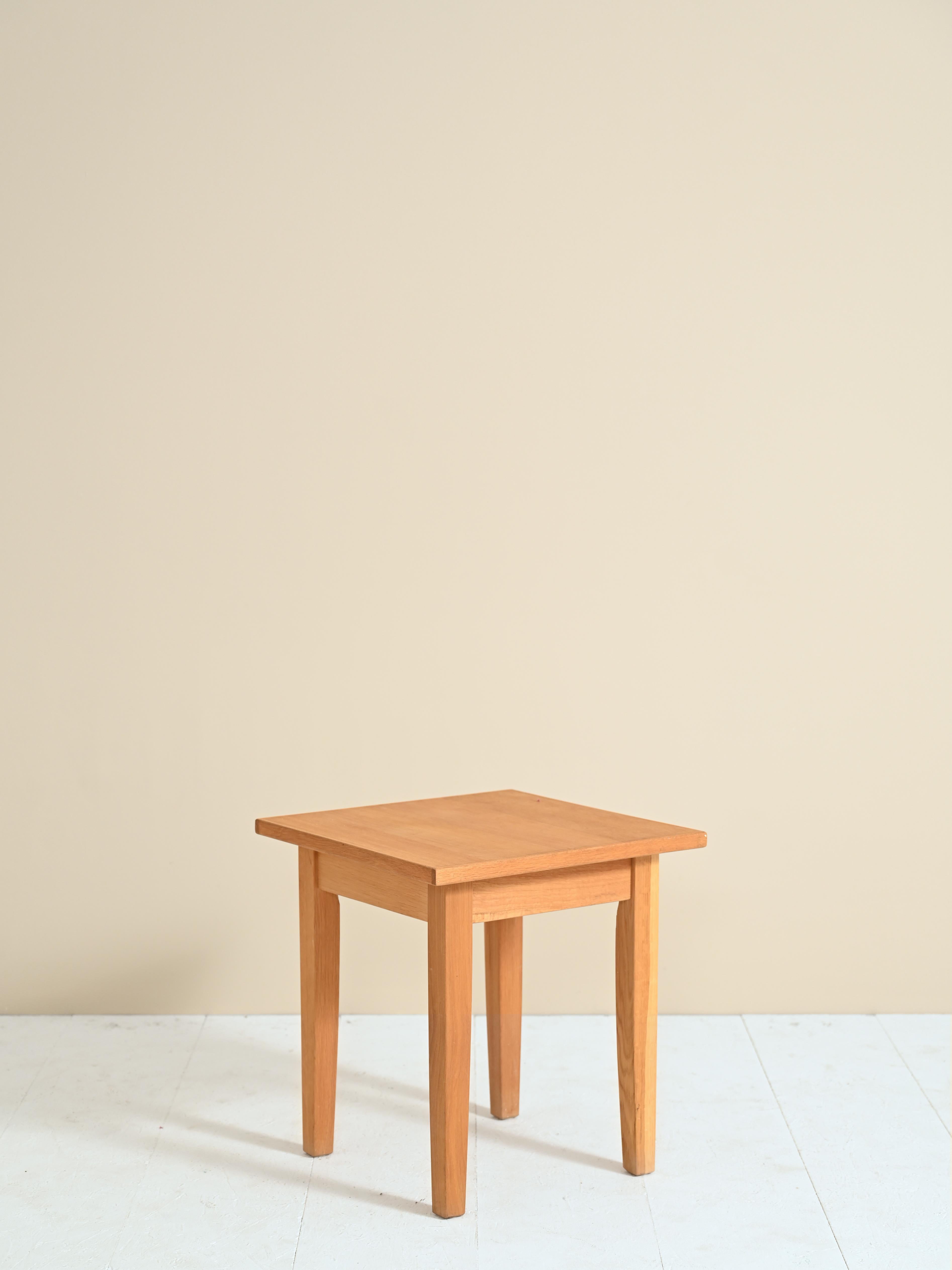 Oak 1980s Scandinavian Square Coffee Table For Sale