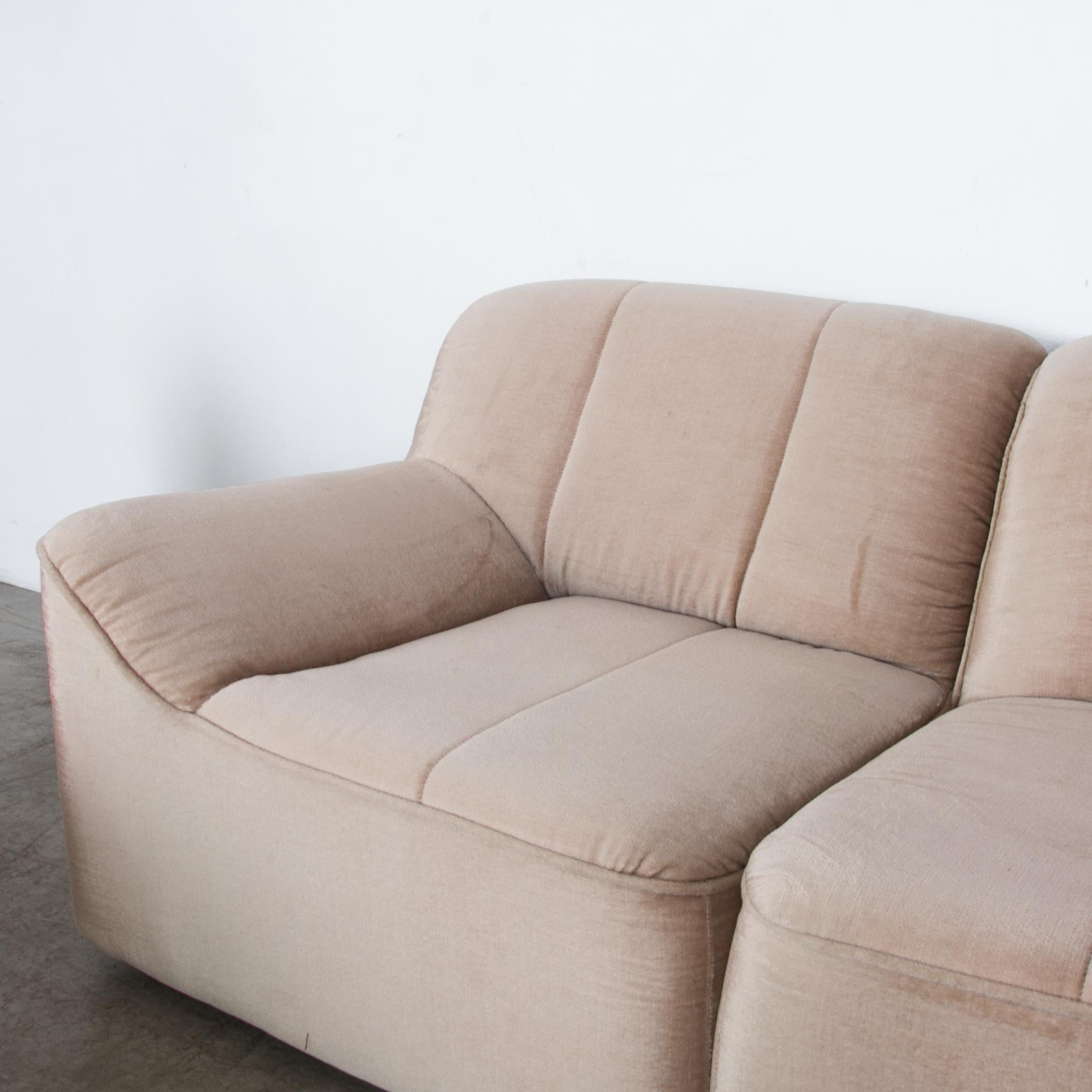 1980s Scandinavian Upholstered Modular Sofa, Set of Six 4