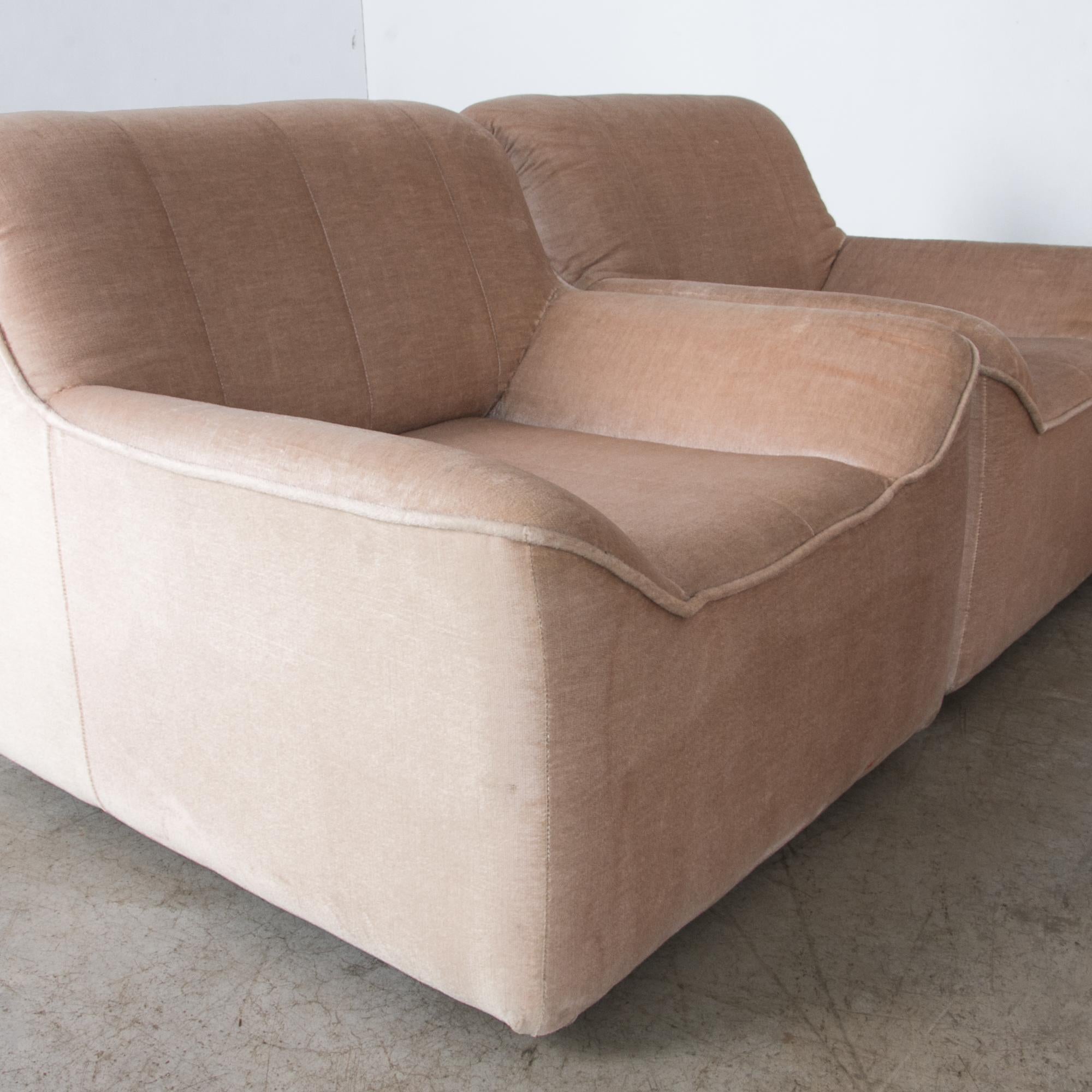 1980s Scandinavian Upholstered Modular Sofa, Set of Six 5