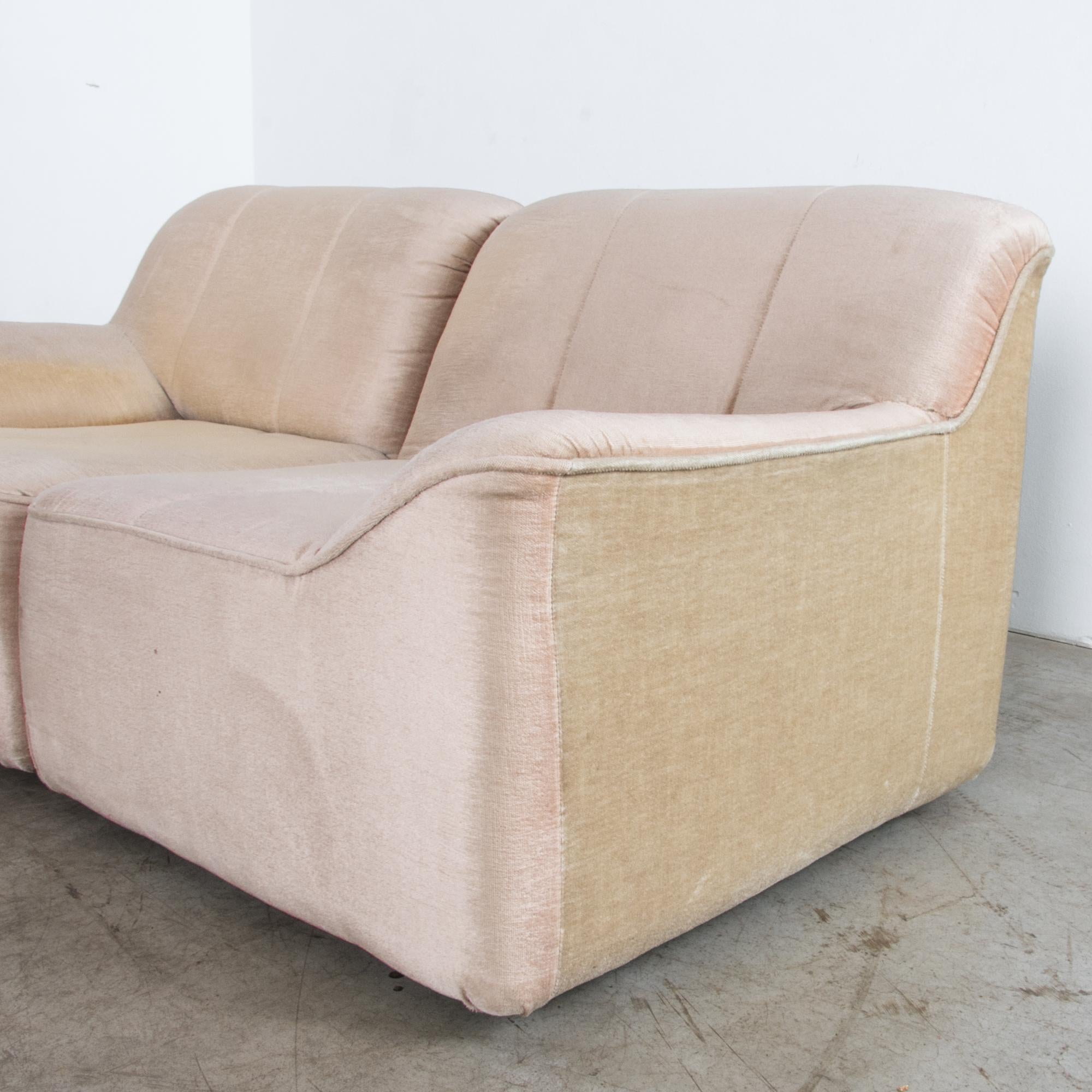 1980s Scandinavian Upholstered Modular Sofa, Set of Six 7