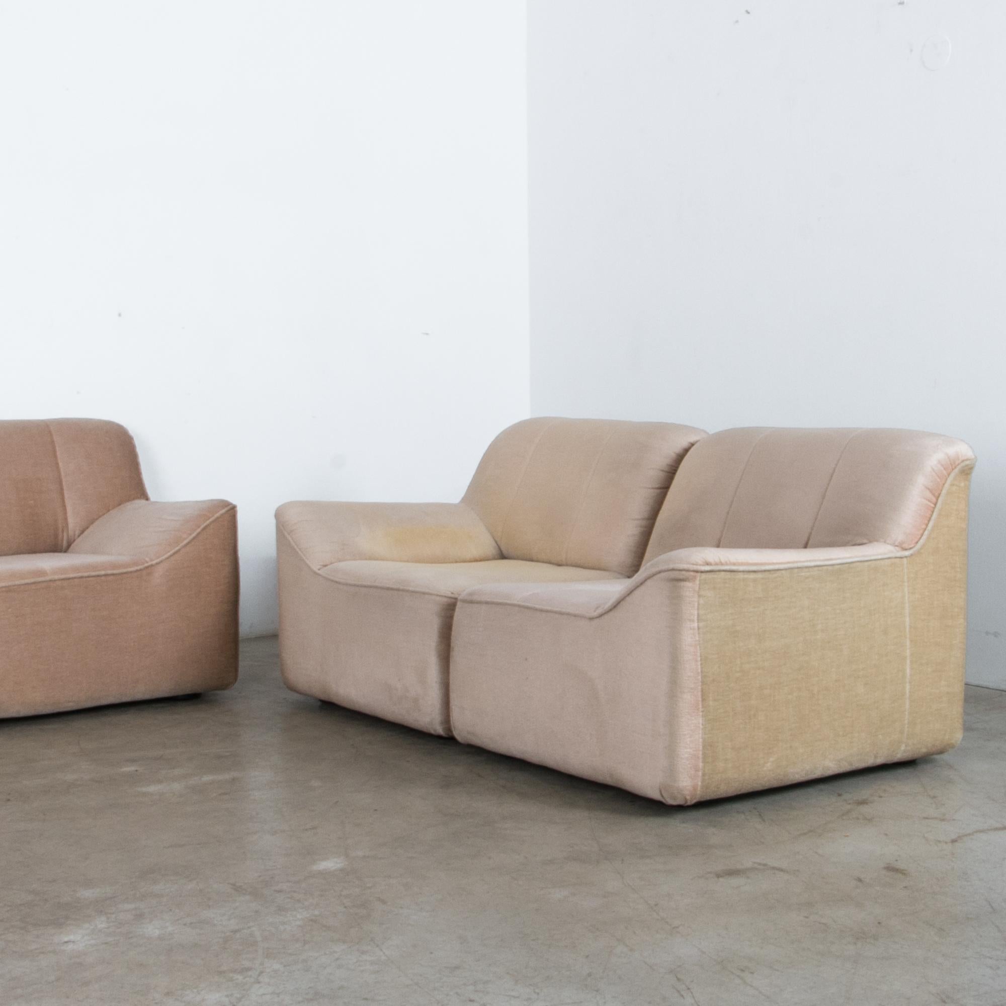 1980s Scandinavian Upholstered Modular Sofa, Set of Six 2