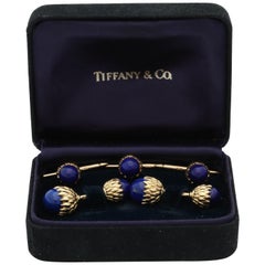 1980s Schlumberger for Tiffany & Co. Lapis Lazuli and Gold Cufflinks with Studs