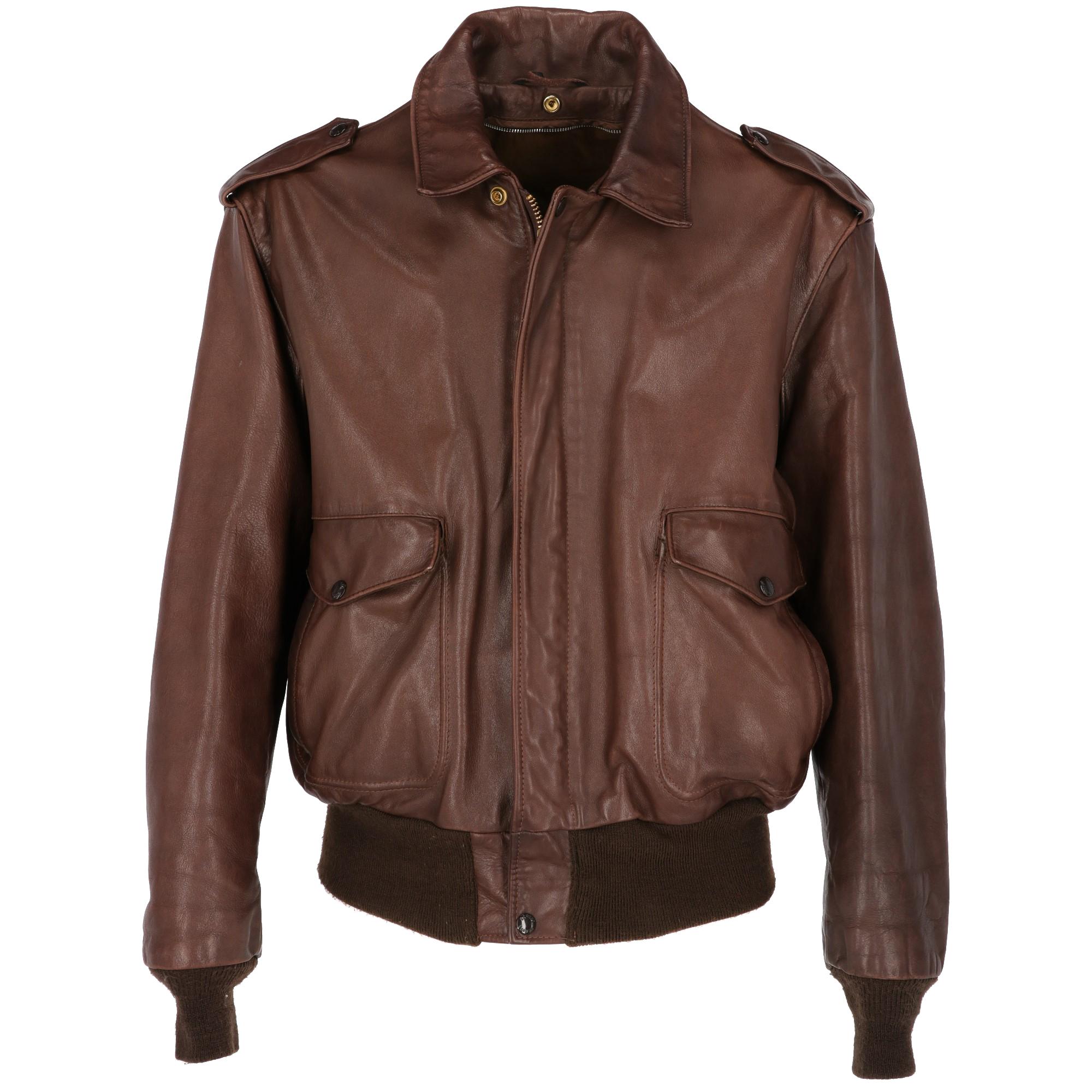 1980s Schott USA Brown Leather Jacket