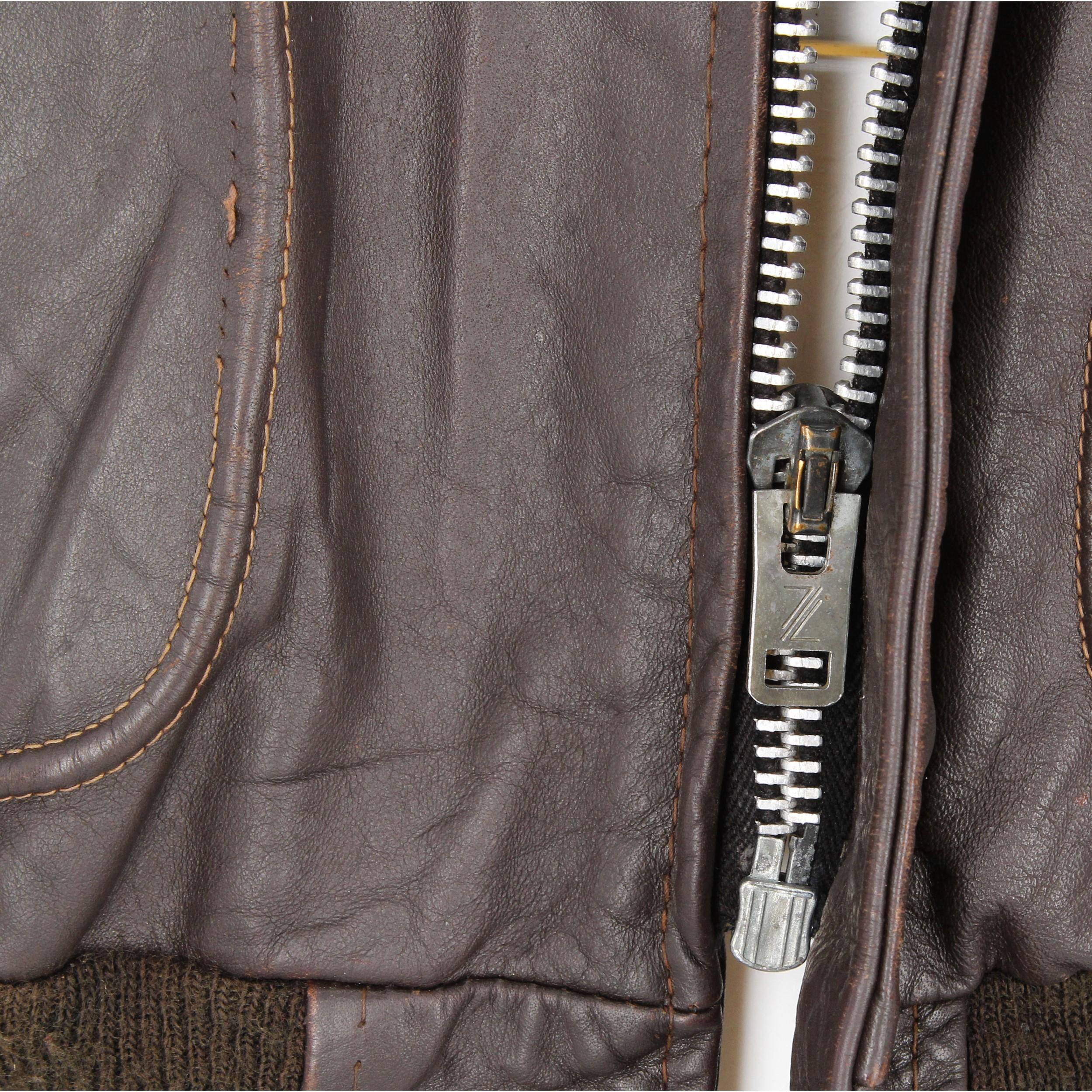 Men's 1980s Schott USA Dark Brown Leather Jacket