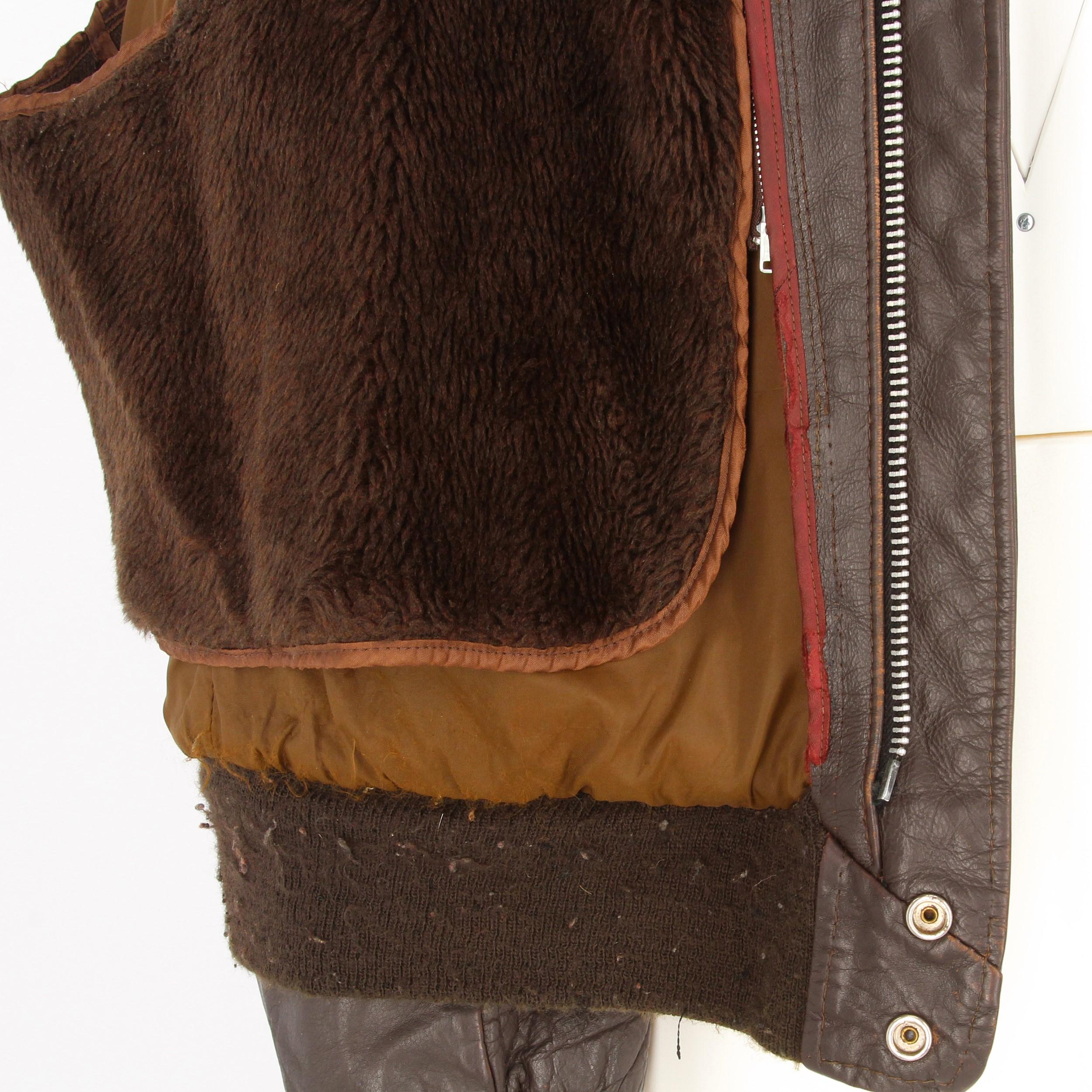 1980s Schott USA Dark Brown Leather Jacket 1
