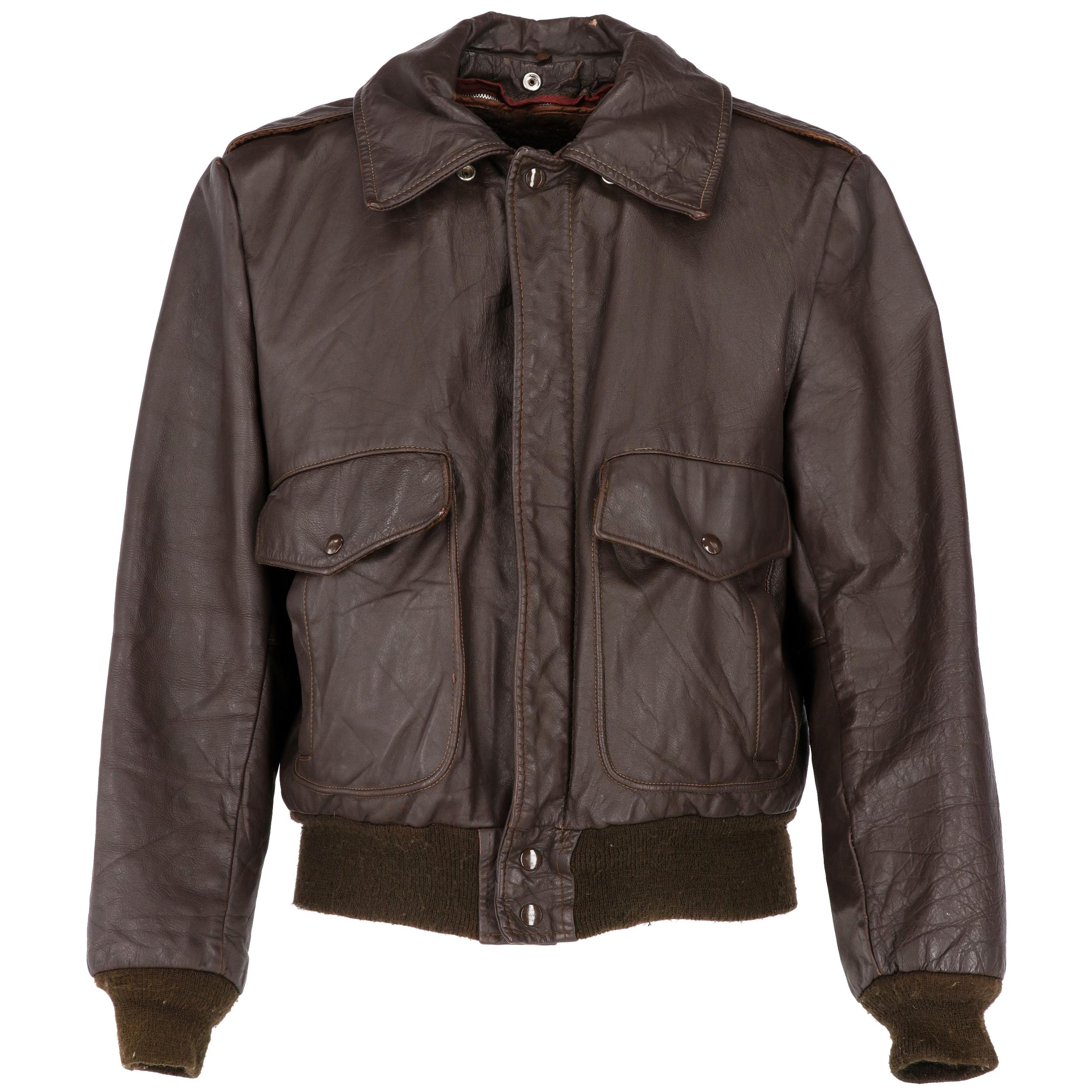 1980s Schott USA Dark Brown Leather Jacket