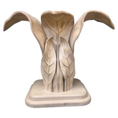 1980s Sculptural Banana Leaf Console Table After Serge Roche & Dorothy Draper