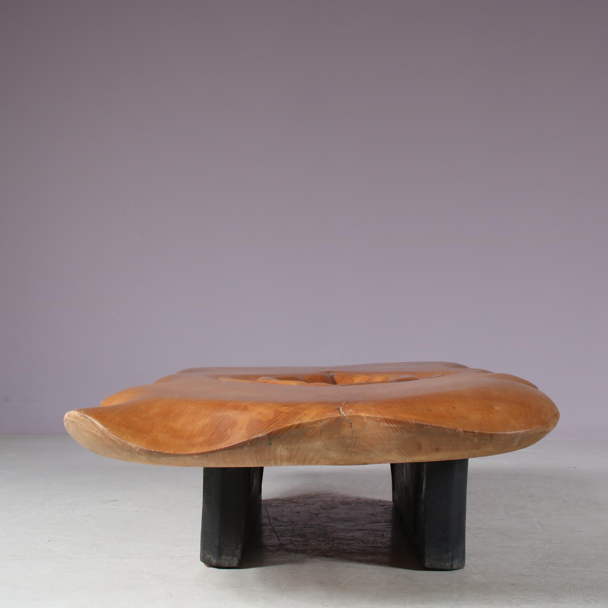Table basse sculpturale de Gerard Ducouret, France, années 1980 en vente 5