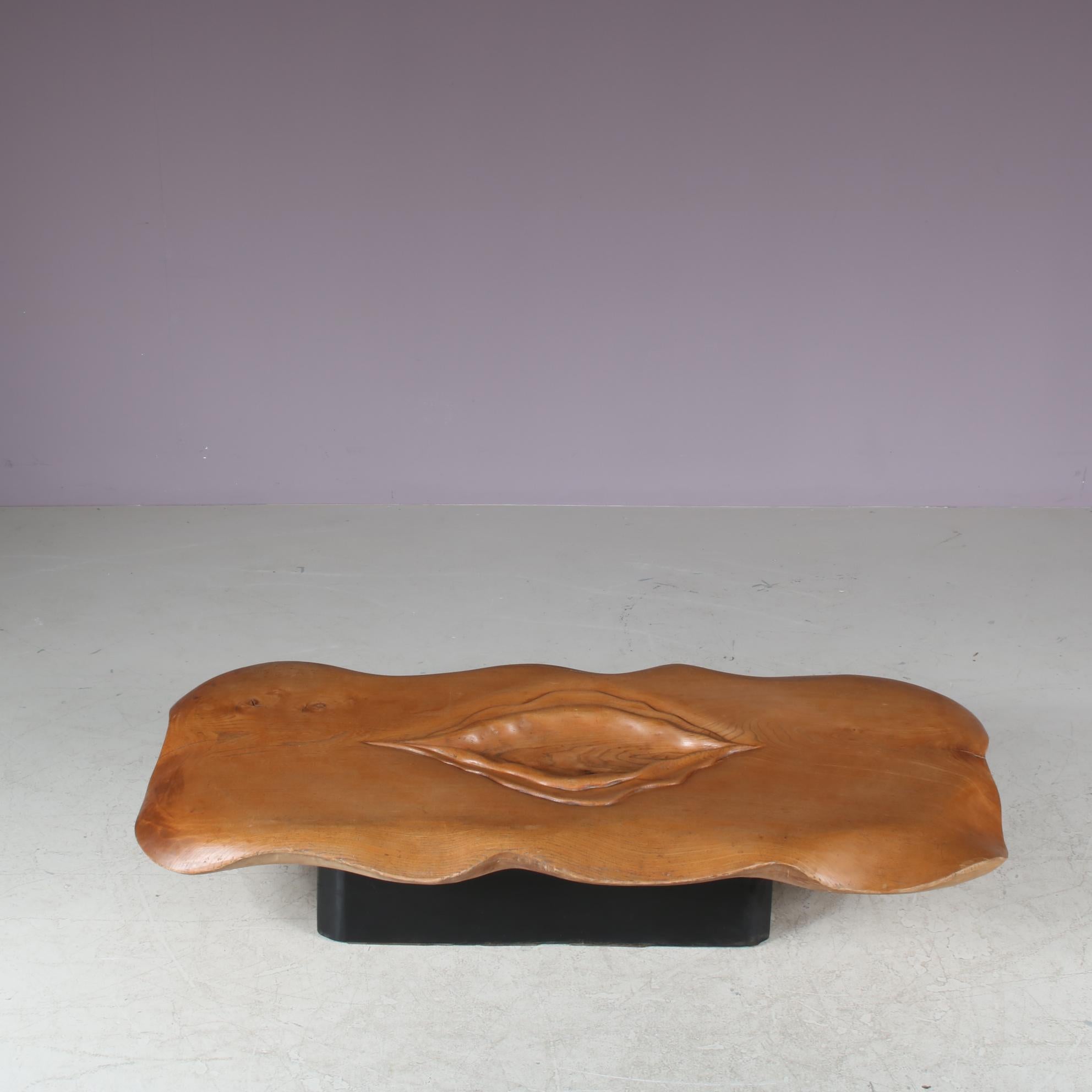 Mid-Century Modern Table basse sculpturale de Gerard Ducouret, France, années 1980 en vente