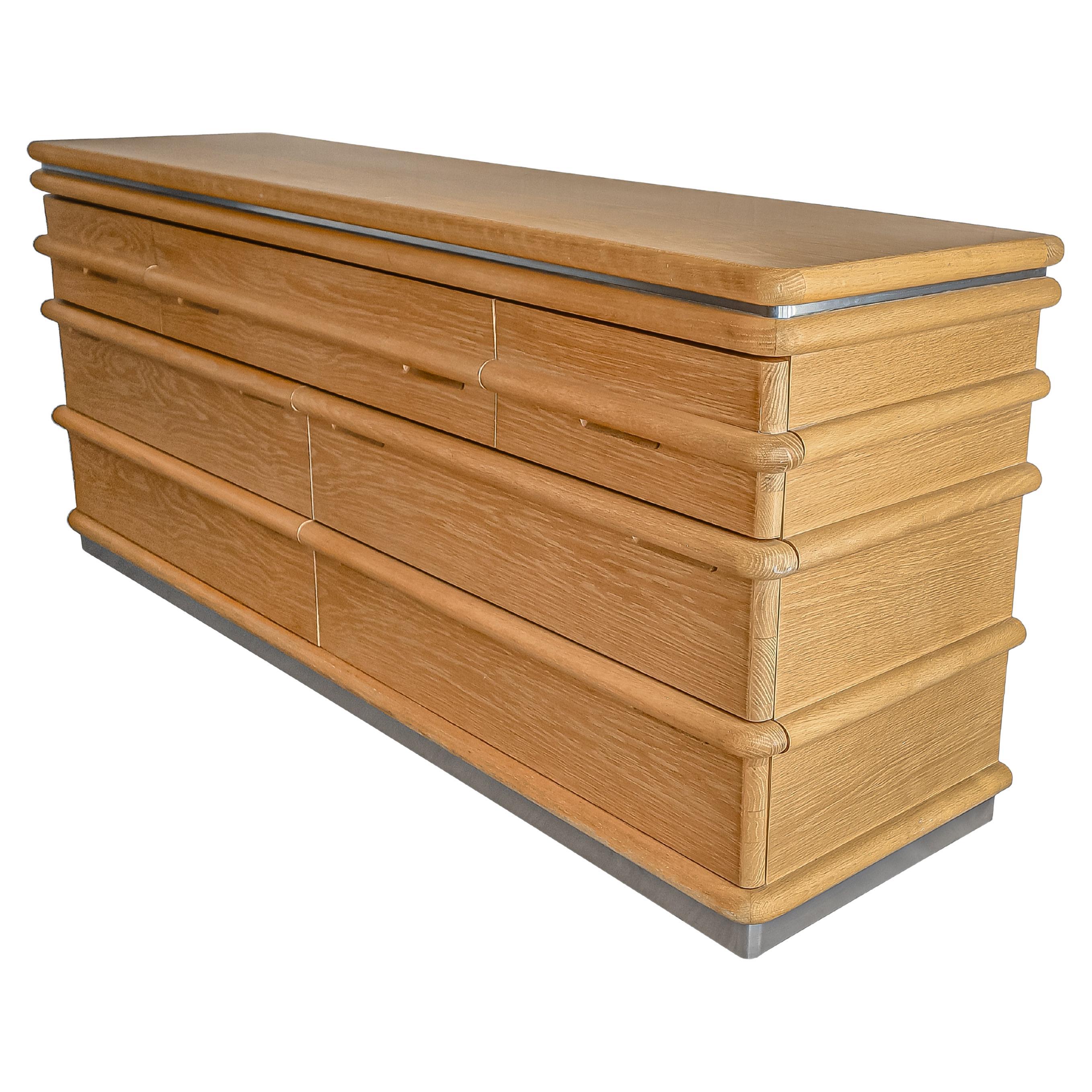 1980s Sculptural Oak Dresser by Jay Spectre