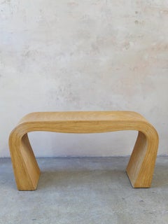 1980s Sculptural Pencil Reed Rattan Console