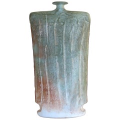 1980s Sculpture Hand Produced Studio Pottery Vase by John Bedding