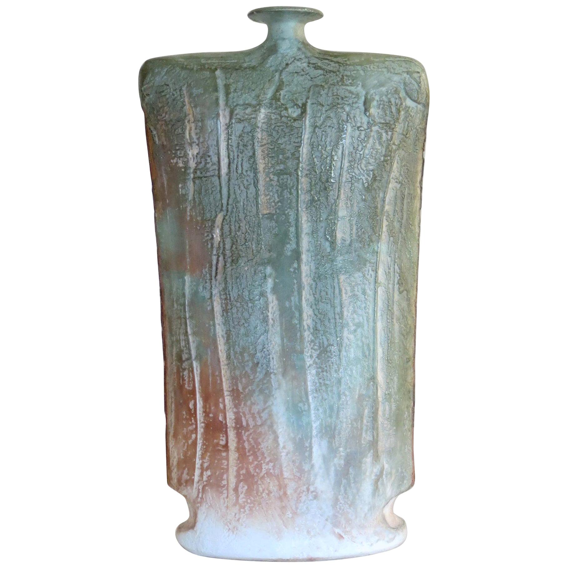 1980s Sculpture Hand Produced Studio Pottery Vase by John Bedding