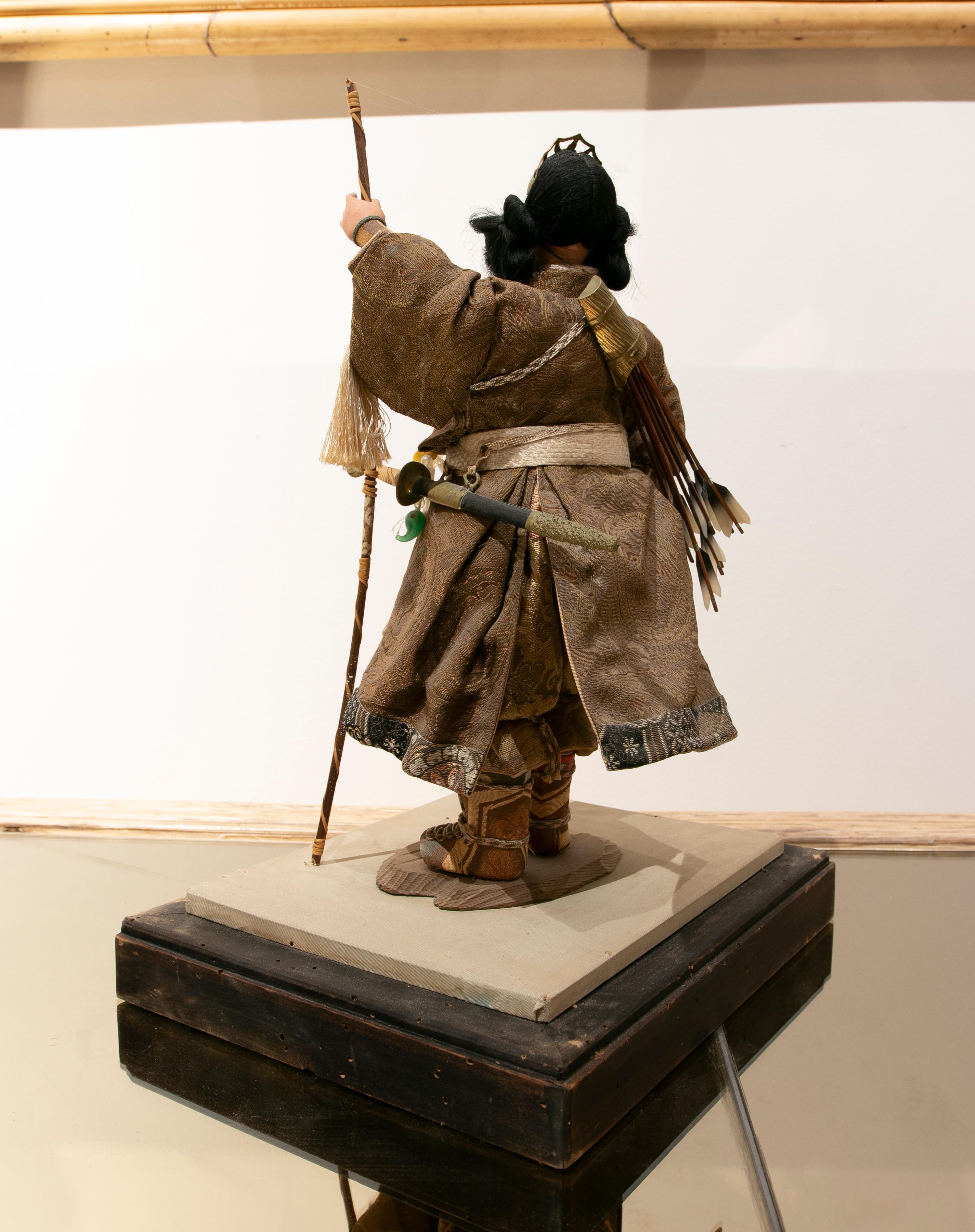 1980s Sculpture of an Oriental Figure in Traditional Costume  In Good Condition In Marbella, ES