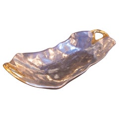 1980s Sculpture Tray by David Marshall in Aluminium and Brass