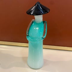 1980s Seguso Attributed Modernist Murano Glass Figure of A Chinese Man