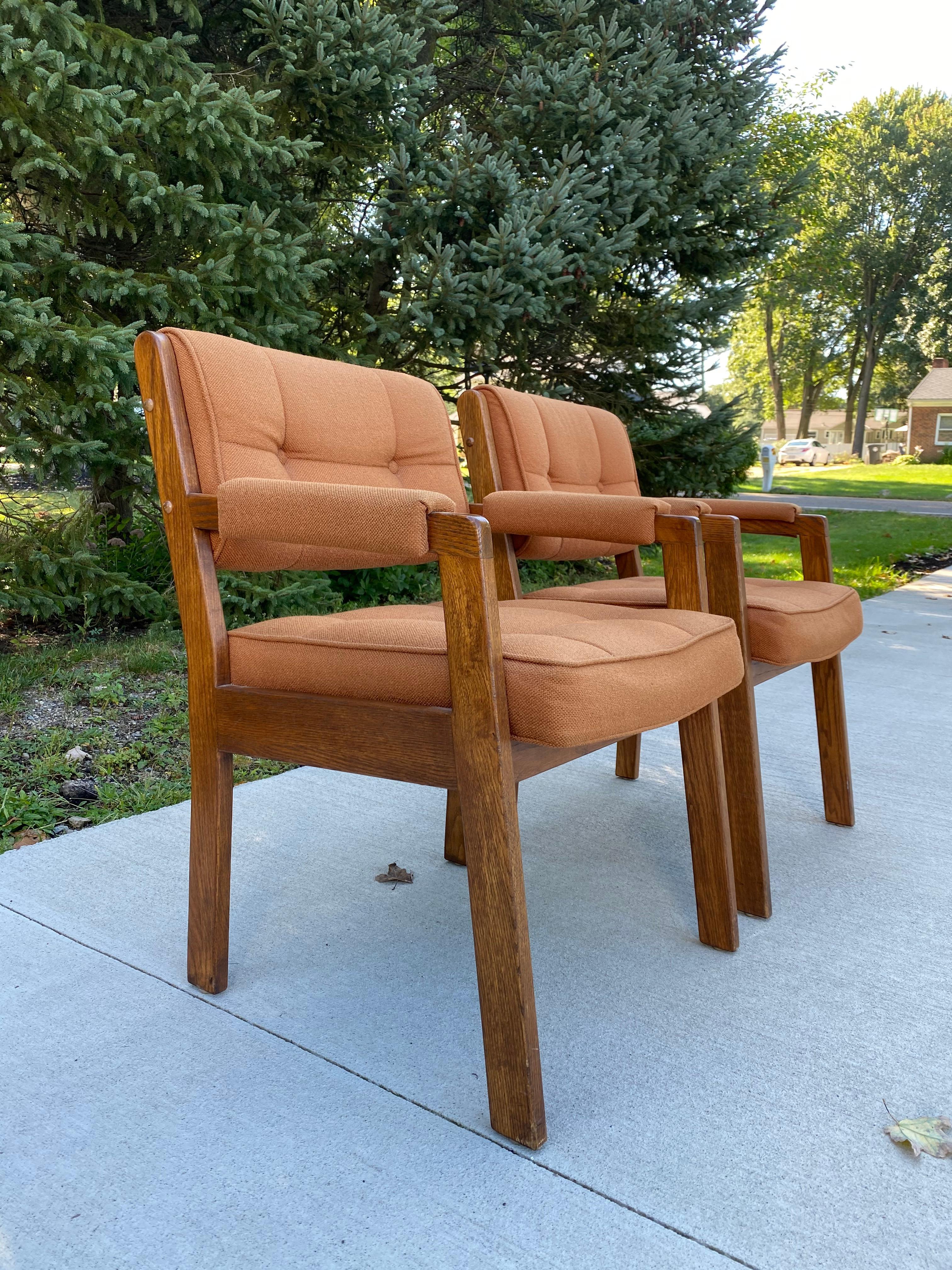 orange accent chair set of 2
