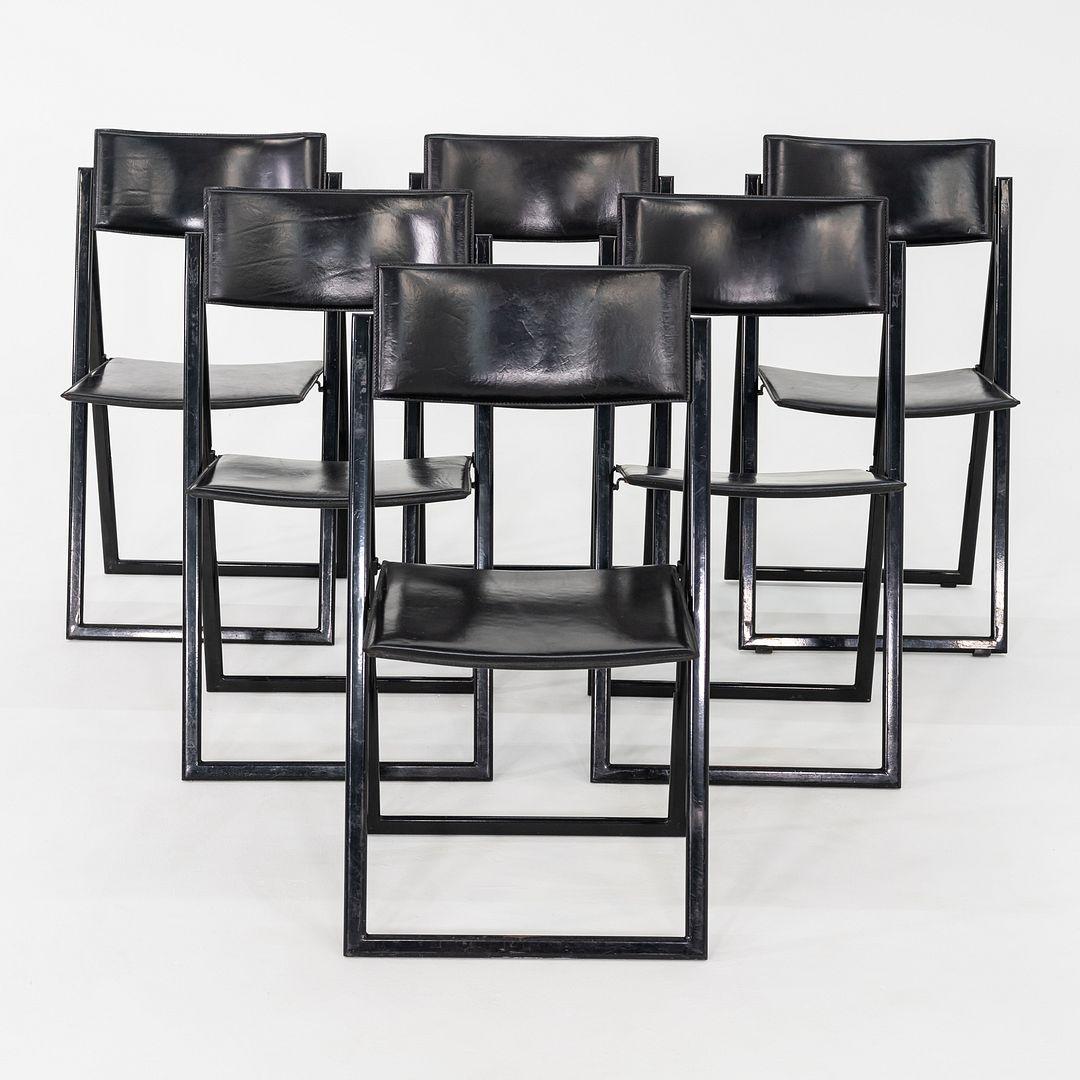 Modern 1980s Set of 6 A. Ricciardi & G. Salvini for Matteo Grassi Garina Dining Chairs For Sale