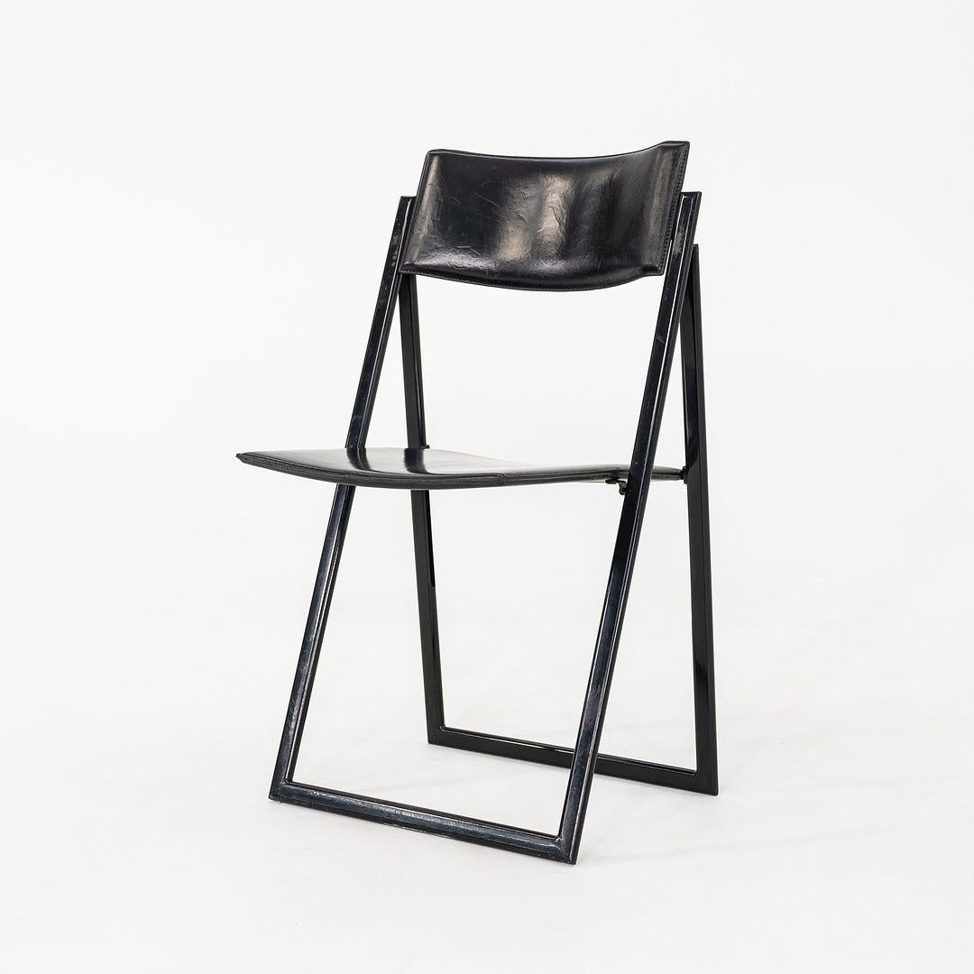 Leather 1980s Set of 6 A. Ricciardi & G. Salvini for Matteo Grassi Garina Dining Chairs For Sale