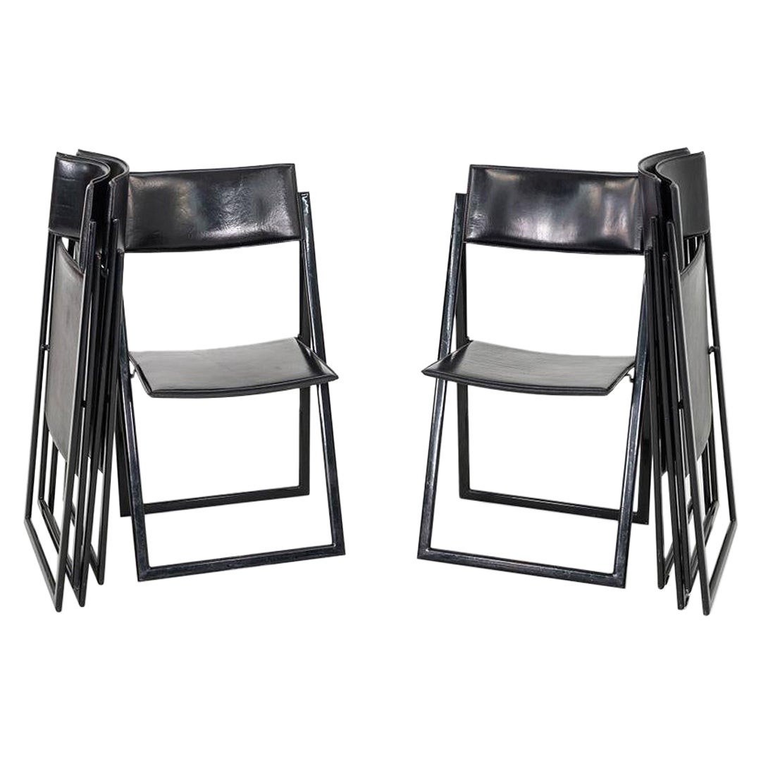 Ensemble de 6 chaises de salle à manger Garina de A. Ricciardi & G. Salvini pour Matteo Grassi, années 1980 en vente
