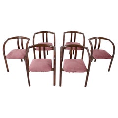 1980s Set of 6 Rare Dining/Side Chairs by TON