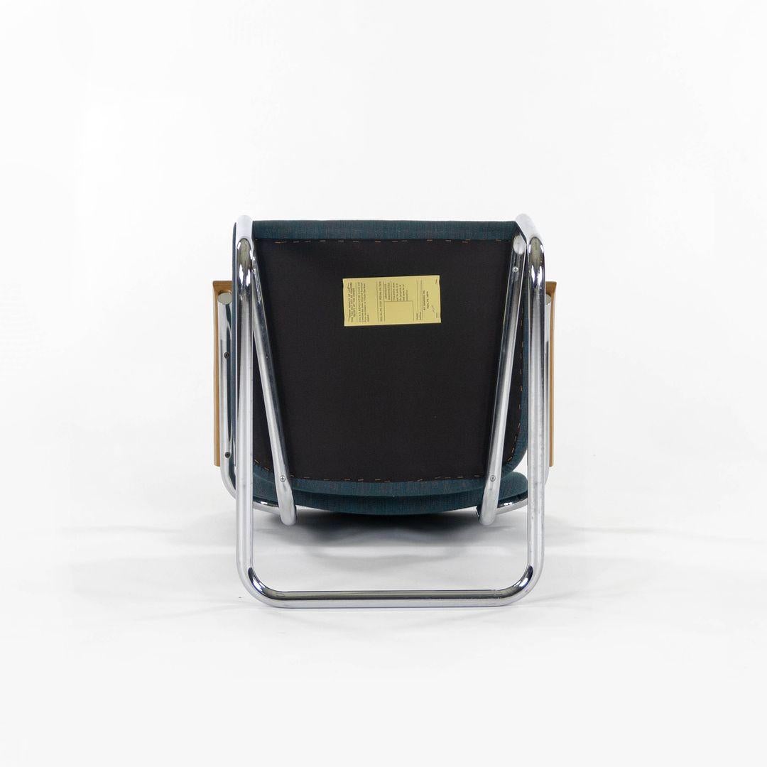 Fine XX secolo Set di quattro poltrone Marcel Breuer per Knoll B64 in tessuto verde degli anni '80 in vendita