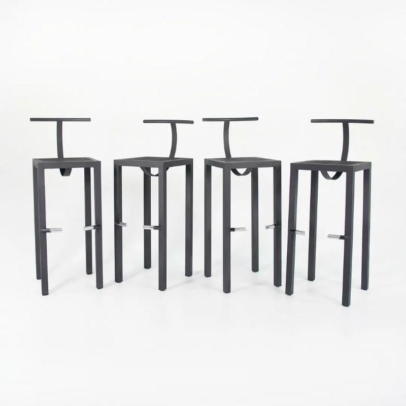 Late 20th Century 1980s Set of Four Philippe Starck and Aleph Ubik Sarapis Bar Stools by Driade For Sale