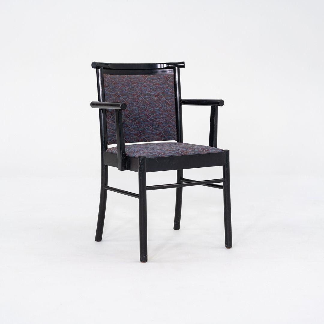 Ensemble de quatre fauteuils Werther Toffoloni pour Cassina/Atelier de salle à manger des années 1980 en vente 4