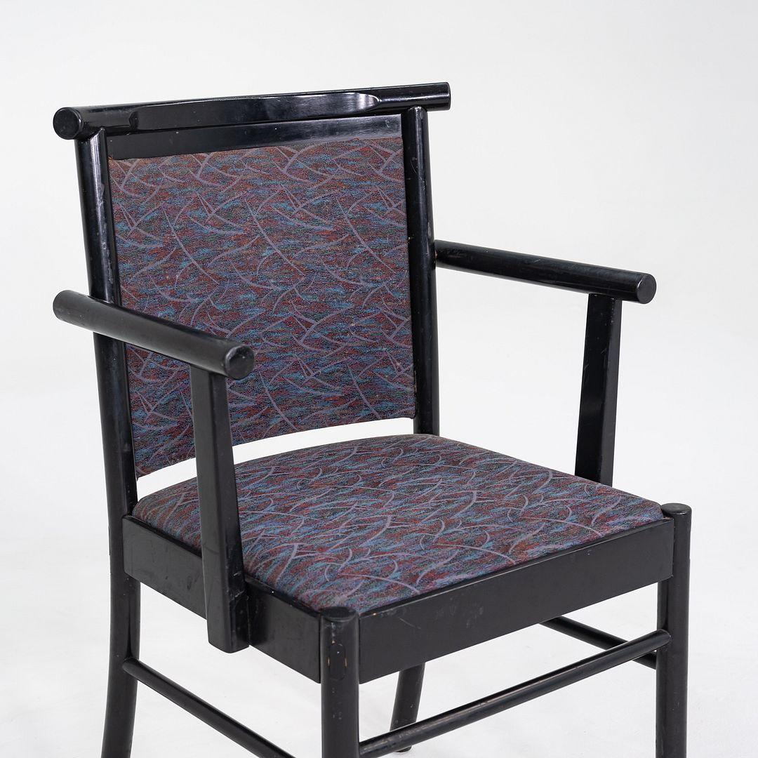 Laque Ensemble de quatre fauteuils Werther Toffoloni pour Cassina/Atelier de salle à manger des années 1980 en vente