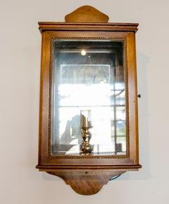 1980s Set of Four Wooden Wall Lanterns with Bronze Decoration