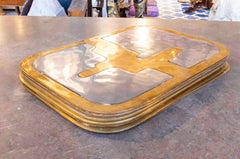 1980s Set of Seven Brass and Aluminum Trivets by David Marshall, Spain.