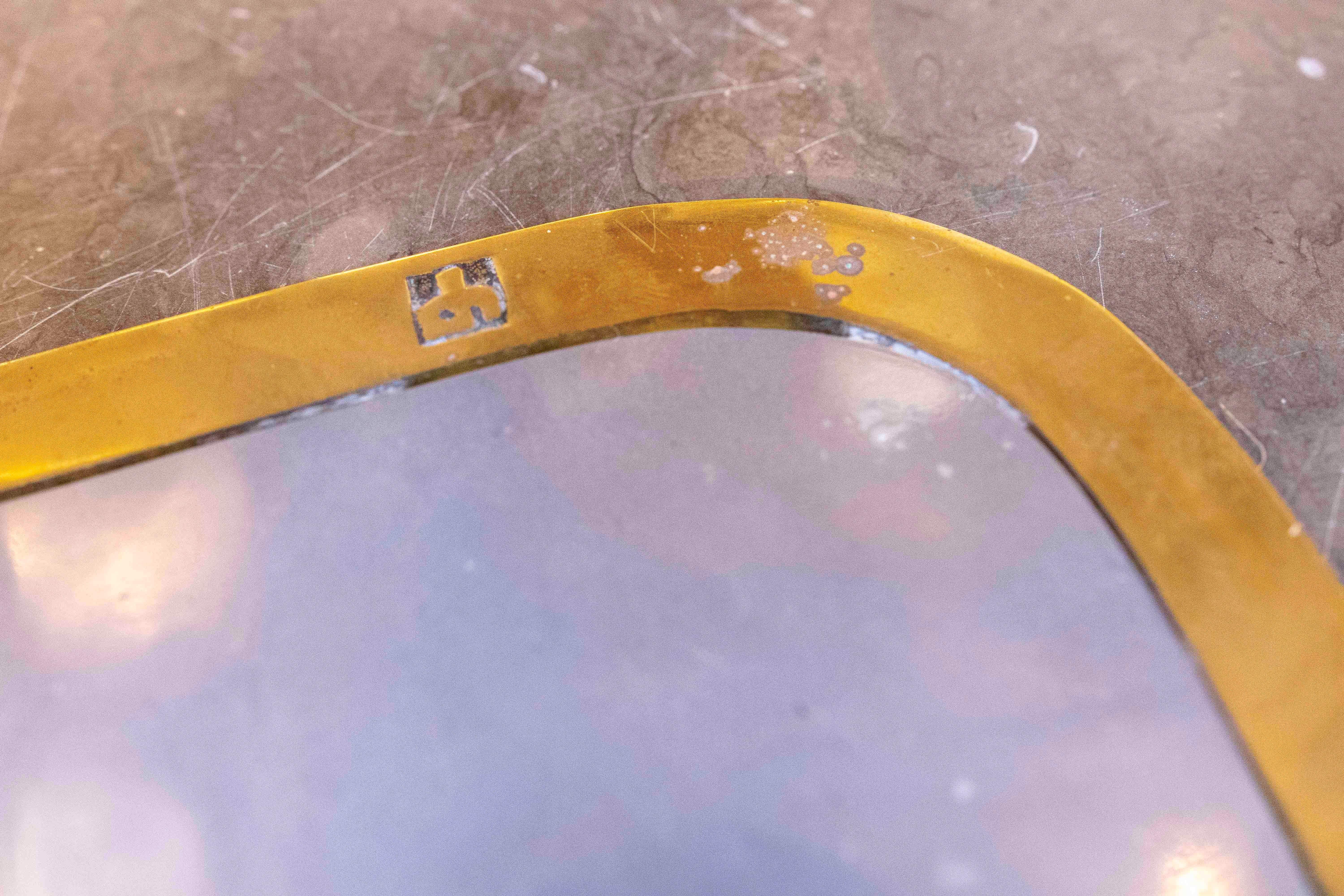 1980er Satz von sieben Untersetzern aus Messing und Aluminium von David Marshall, Spanien. im Angebot 2