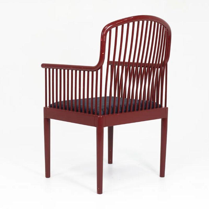 1980er Set von sechs Davis Allen Andover Stühlen für Stendig, rot lackiert (Moderne) im Angebot