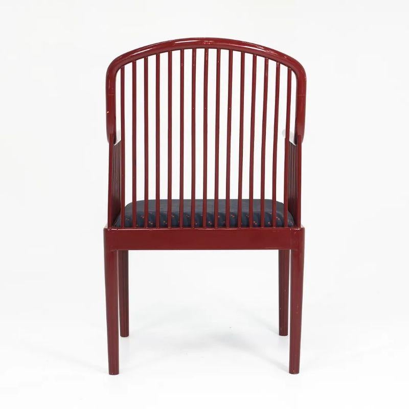 1980s Set of Six Davis Allen Andover Chairs for Stendig in Red Lacquer In Good Condition For Sale In Philadelphia, PA