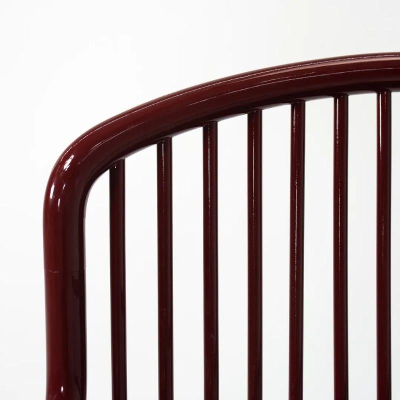 1980er Set von sechs Davis Allen Andover Stühlen für Stendig, rot lackiert (Polster) im Angebot