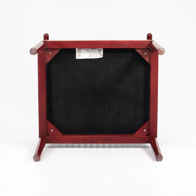 1980er Set von sechs Davis Allen Andover Stühlen für Stendig, rot lackiert im Angebot 2